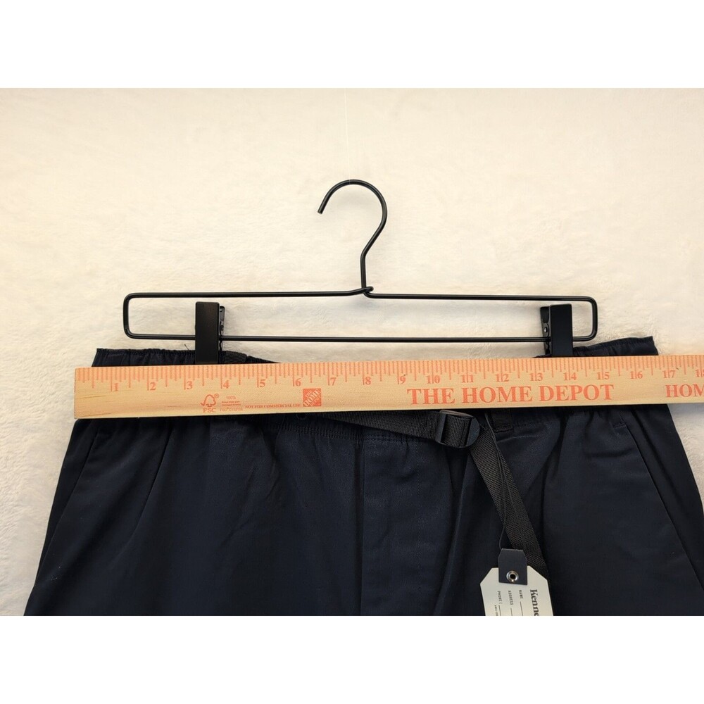 Kennedy Denim Co Belted Cargo Pants Drawstring Ankles Navy Blue NWT Size Large - Picture 7 of 15